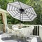 Pure Garden Striped Patio Umbrella, 9 Ft Sun Shade, Push Button Tilt for Outdoor Furniture, Deck or Backyard 50-LG1273 - alternate 8